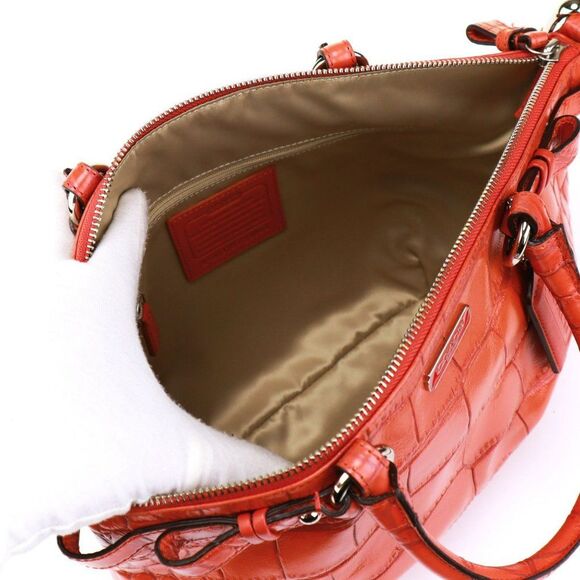 NWT Coach LIMITED EDITION Croc Leather Work Satchel Bag - Picture 9 of 10